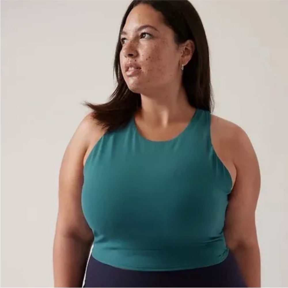 Athleta Conscious Crop Bra, Medium D-DD, Teal